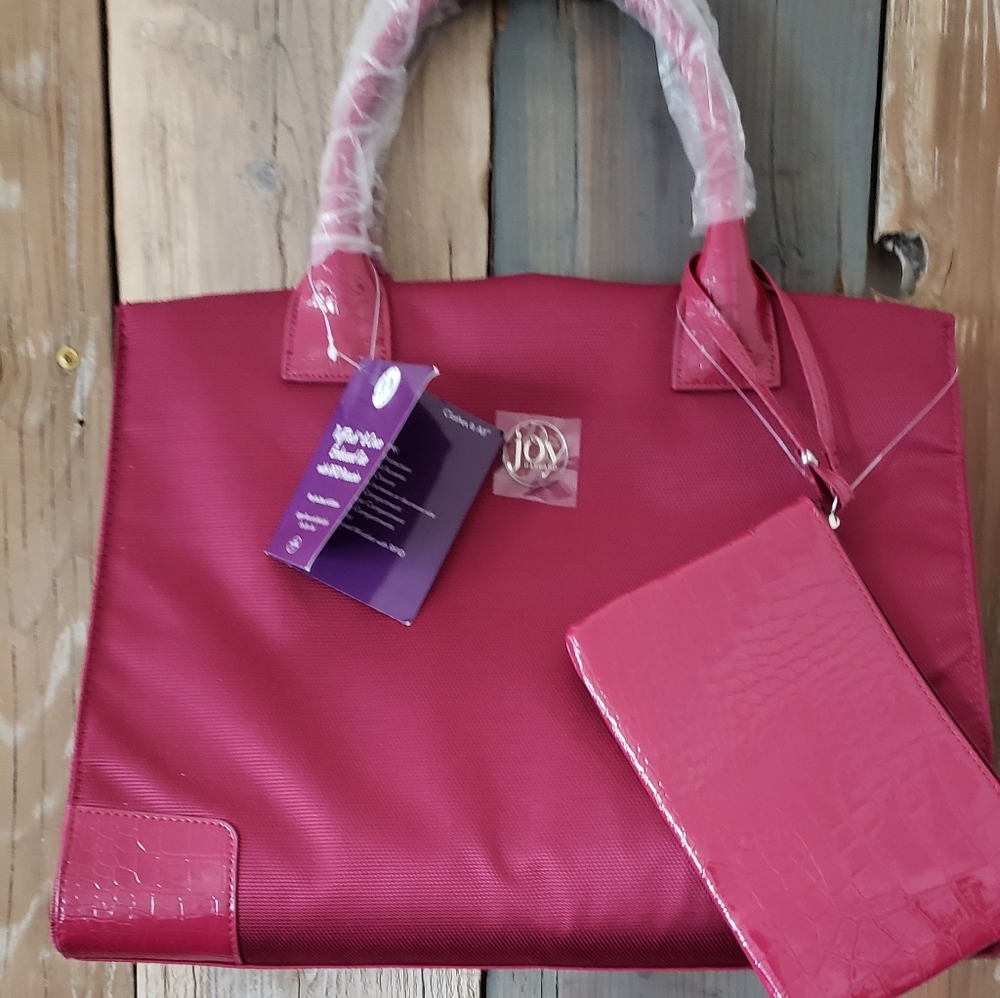 Joy Mangano tote and wristlet